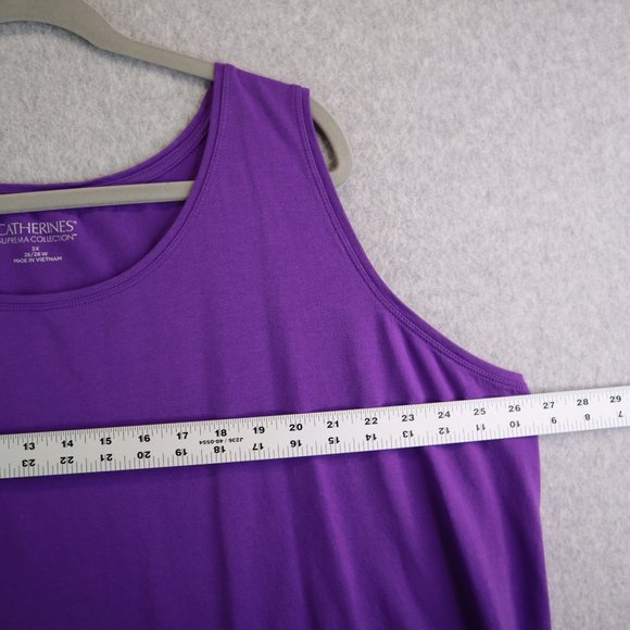 Catherines Camisole Tank Top Womens 3X Purple Suprema Collection Stretch Layers - Picture 7 of 13
